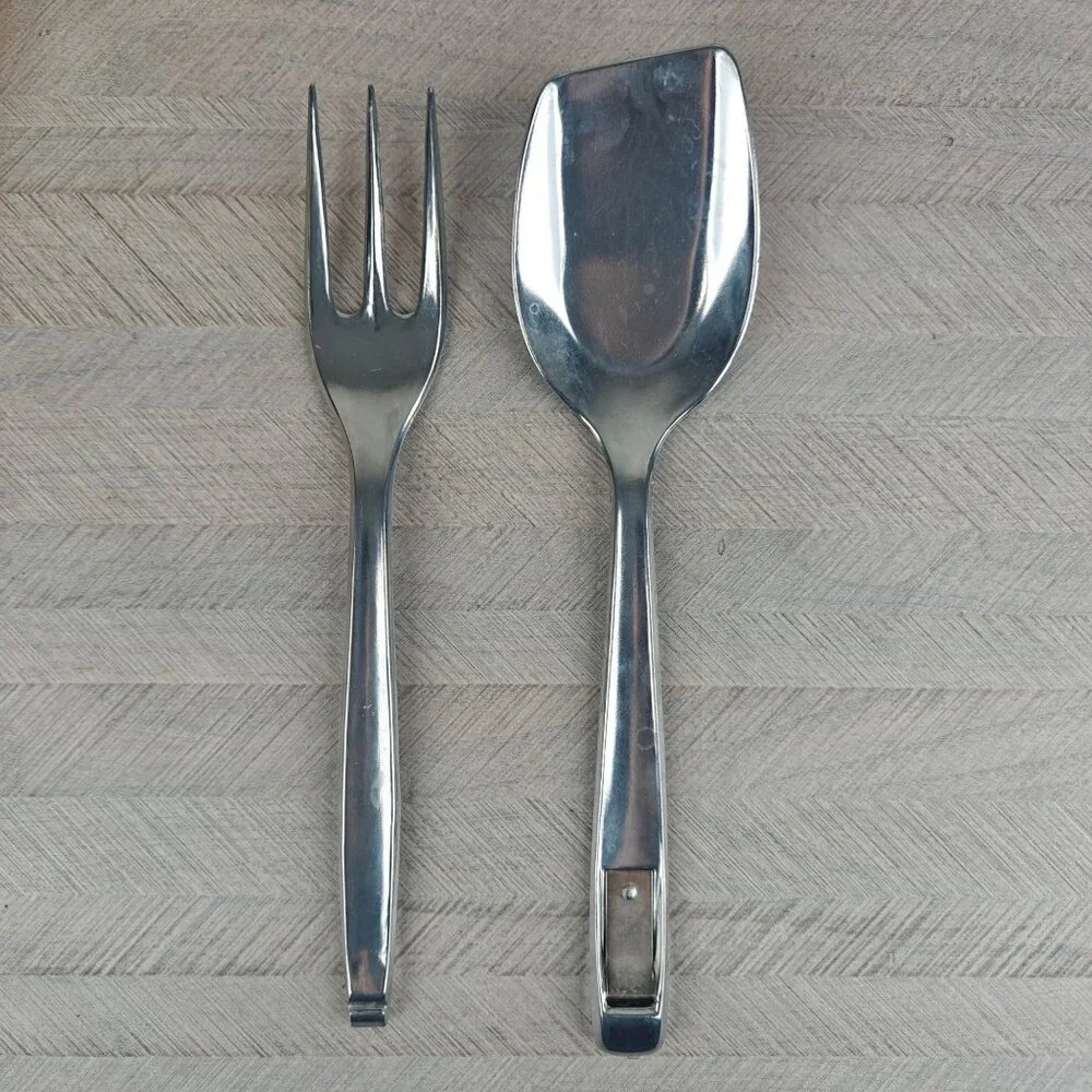 Vtg Westmark Greifling Stainless Steel Kitchen Tongs Fork Set Western Germany
